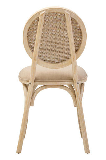 Cebu White Wash Elm Wood Dining Chair Orsina