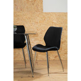 Orsina Black Dining Table and Chair Set with Sleek Design and Modern Finish