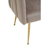 Orsina Dining Chair with Elegant Velvet Upholstery and Stylish Gold Legs