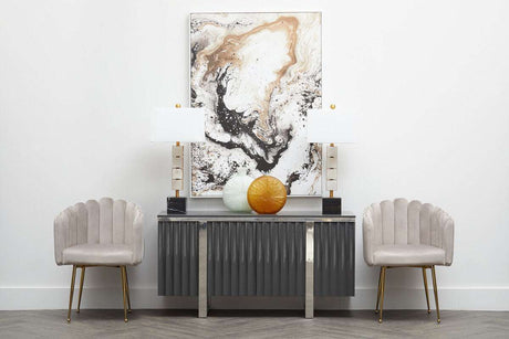 Orsina Dining Chair with Elegant Design Next to Modern Console and Artwork in Stylish Interior