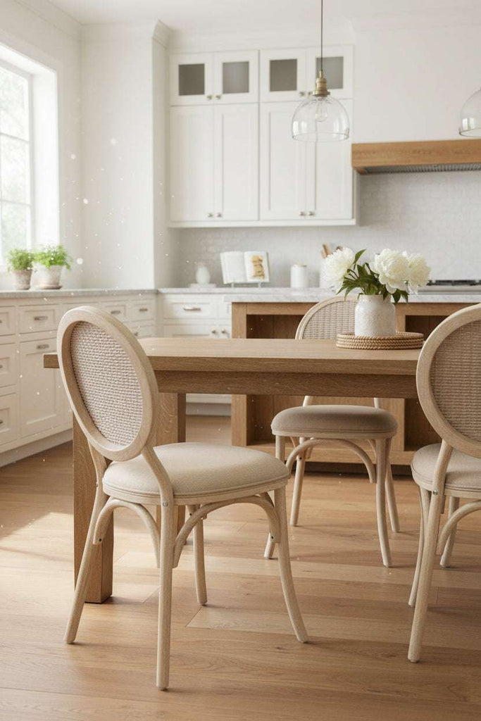 Cebu White Wash Elm Wood Dining Chair Orsina