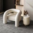 Nisu Home Stylish White Dining Chair with Unique Design for Modern Interiors
