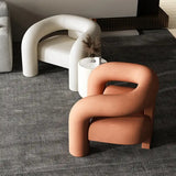Stylish Nisu Home Dining Chair in orange with curved design for modern interiors