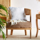 Nisu Home Dining Chair Set featuring natural wood frame and soft cushions for stylish seating