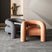 Stylish Nisu Home Dining Chair set featuring contemporary curved designs in grey and peach colours
