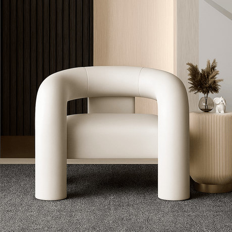 Stylish Nisu Home Dining Chair in a modern design with curved arms and soft upholstery