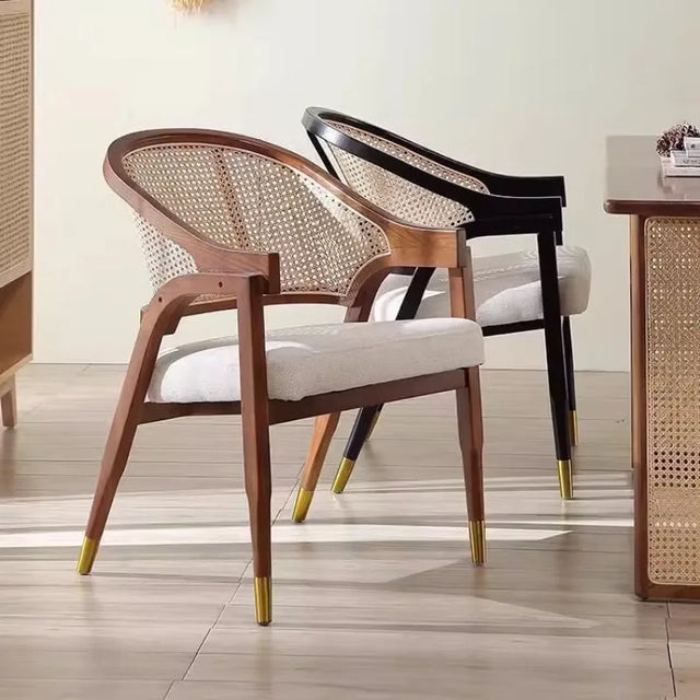 Stylish Nisu Home Dining Chair featuring a wooden frame and comfortable fabric seat