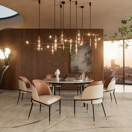 Elegant Klassyx Dining Chairs with stylish design, set in a modern dining area with striking decor