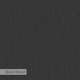 Decortie Black Wood Dining Table surface with a smooth and elegant finish for modern dining rooms