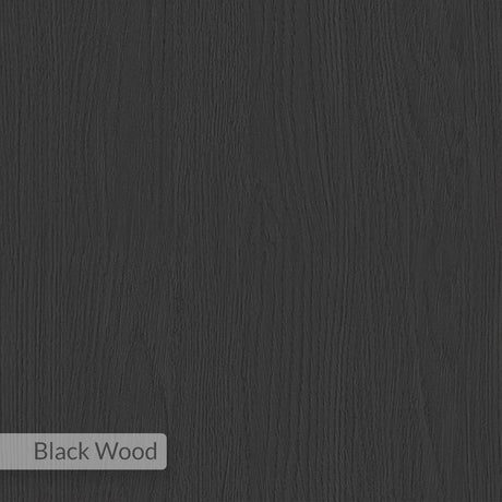 Decortie Black Wood Dining Table surface with a smooth and elegant finish for modern dining rooms