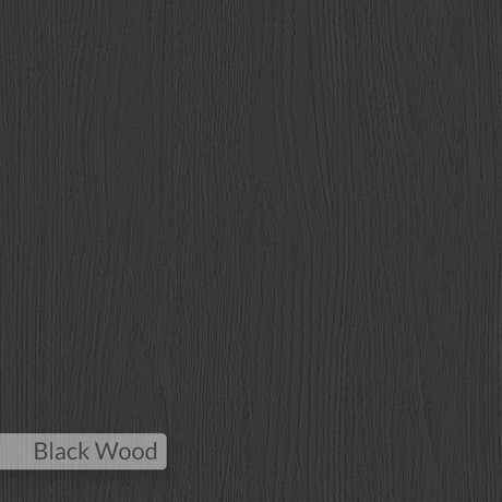 Decortie Black Wood Dining Table surface with a smooth and elegant finish for modern dining rooms