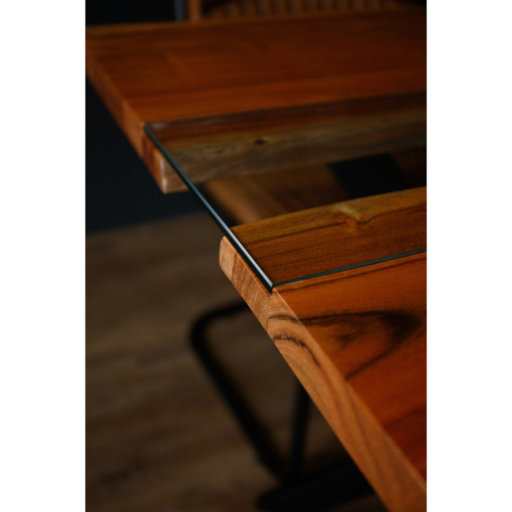 Live Edge Collection Square River Dining Table Shades 4 Seasons