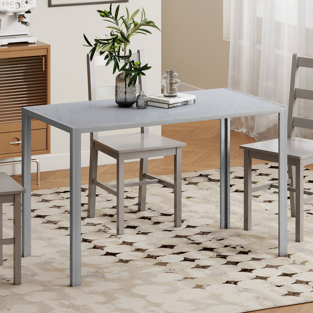 Wise Galleria Modern Grey Dining Table with Minimalist Design for Stylish Dining Spaces