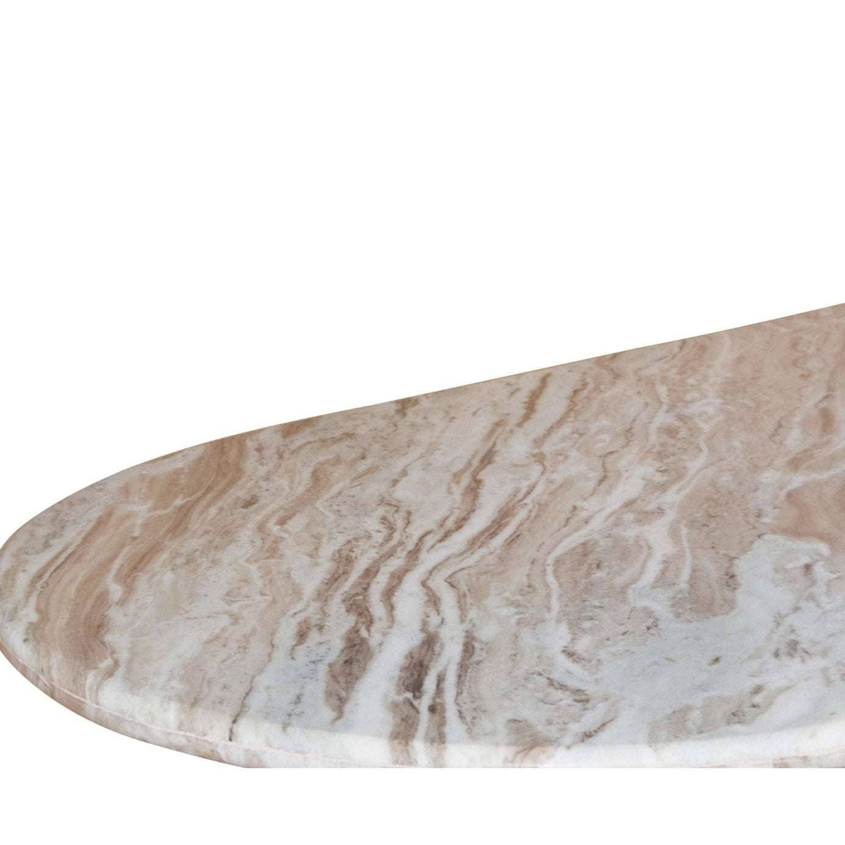 Bundi Natural Marble & Wood Pedestal 6-8 Seater Dining Table Verty Furniture