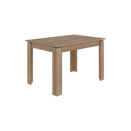 Decortie Dining Table in a rustic wood finish, perfect for family meals and gatherings