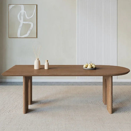 Nisu Home modern wooden dining table with a sleek design, perfect for stylish dining spaces
