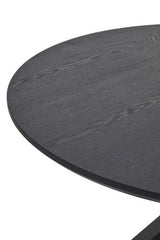 Orsina Round Dining Table in Black Finish with a Sleek Modern Design for Stylish Dining Spaces