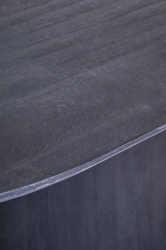 Perdoba Oval Mango Wood Black Finish Dining Table Orsina