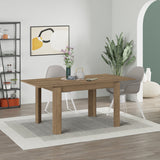 Decortie Dining Table in natural wood finish with stylish design, surrounded by modern chairs and decor