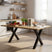 Shades 4 Seasons Dining Table with Wooden Top and Cross-Leg Design in Modern Kitchen Setting