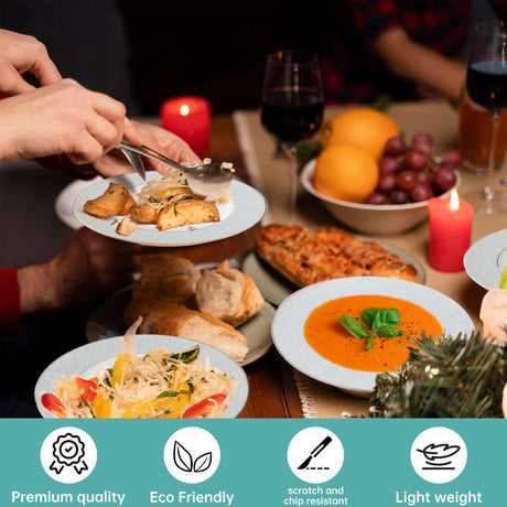 Elegant dinner plates from London Boutique Lifestyle, ideal for stylish dining experiences