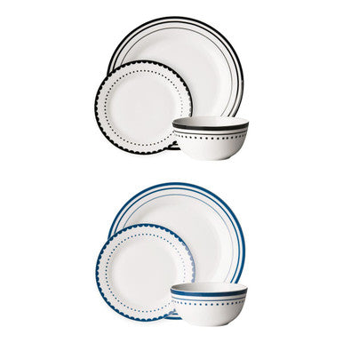 Avie Saturn 12 Piece Blue Dinner Set Orsina