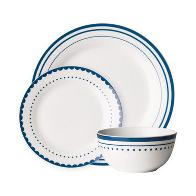 Avie Saturn 12 Piece Blue Dinner Set Orsina