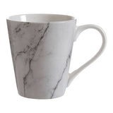 Avie 16 Piece White And Grey Marble Effect Dinner Set Orsina