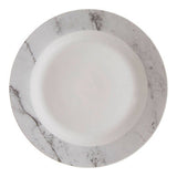 Avie 16 Piece White And Grey Marble Effect Dinner Set Orsina
