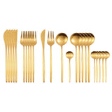 Kitchen Essentials Gold Cutlery Dinnerware Set Matte gold Kitchen Essentials