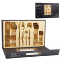 Kitchen Essentials Gold Cutlery Dinnerware Set matte gold box Kitchen Essentials