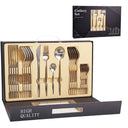 Kitchen Essentials Gold Cutlery Dinnerware Set matte silver box Kitchen Essentials