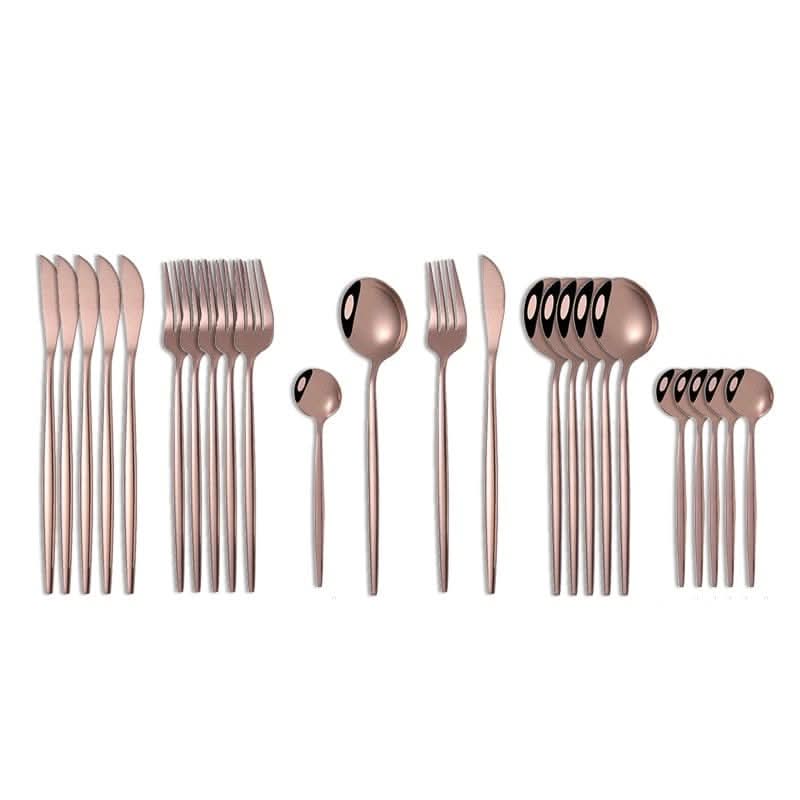 Kitchen Essentials Gold Cutlery Dinnerware Set Rose gold Kitchen Essentials