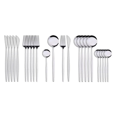 Kitchen Essentials Gold Cutlery Dinnerware Set Silver Kitchen Essentials