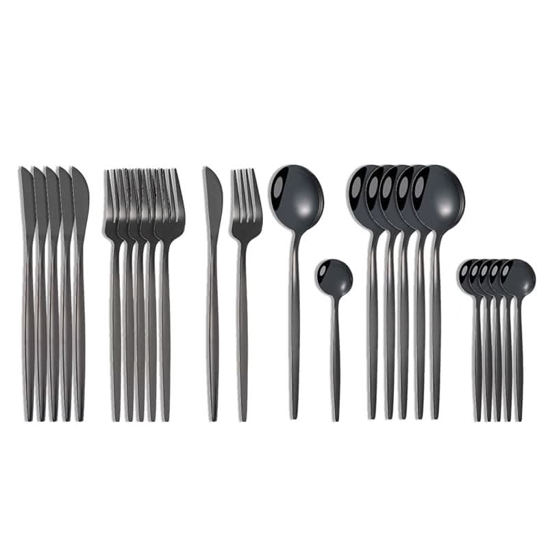 Kitchen Essentials Gold Cutlery Dinnerware Set Black Kitchen Essentials