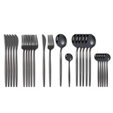 Kitchen Essentials Gold Cutlery Dinnerware Set Black Kitchen Essentials