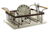 Orsina Dish Drainer with Wooden Handles for Efficient Kitchen Drying and Organisation