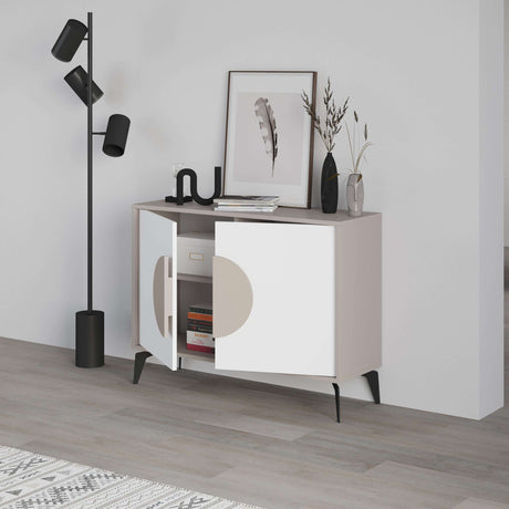Decortie stylish sideboard display unit with modern design and two cabinet doors for storage