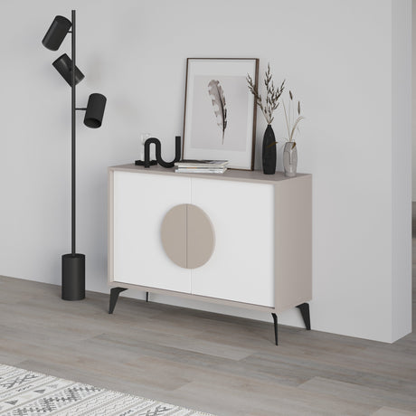 Modern Decortie sideboard display unit with sleek design and distinctive round handles