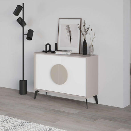 Modern Decortie sideboard display unit with sleek design and distinctive round handles