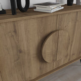 Decortie sideboard featuring modern design and elegant display unit with stylish circular door handles