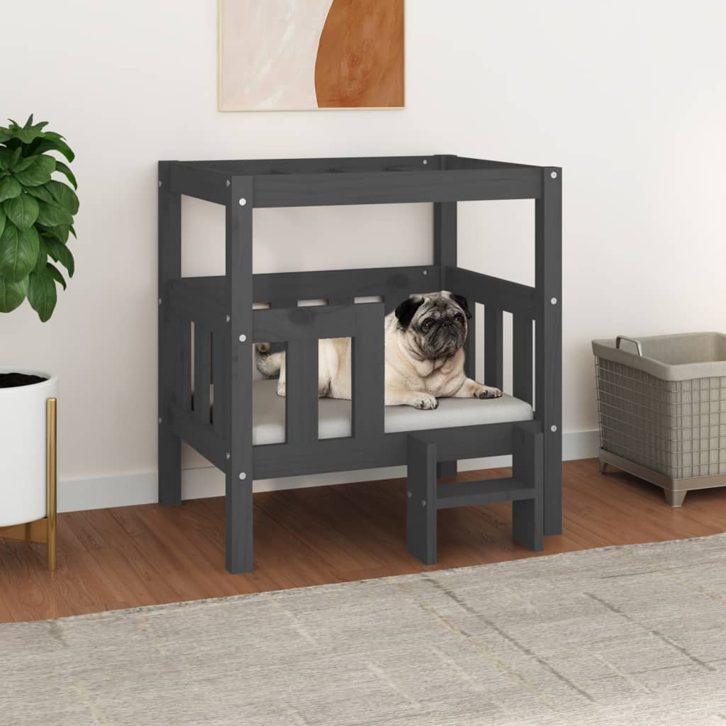 vidaXL Dog Bed 55.5x53.5x60 cm Solid Wood Pine vidaXL