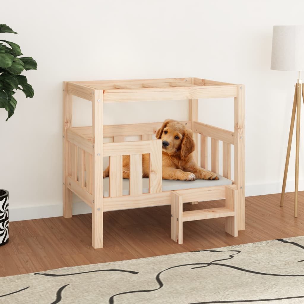 vidaXL Dog Bed 55.5x53.5x60 cm Solid Wood Pine vidaXL