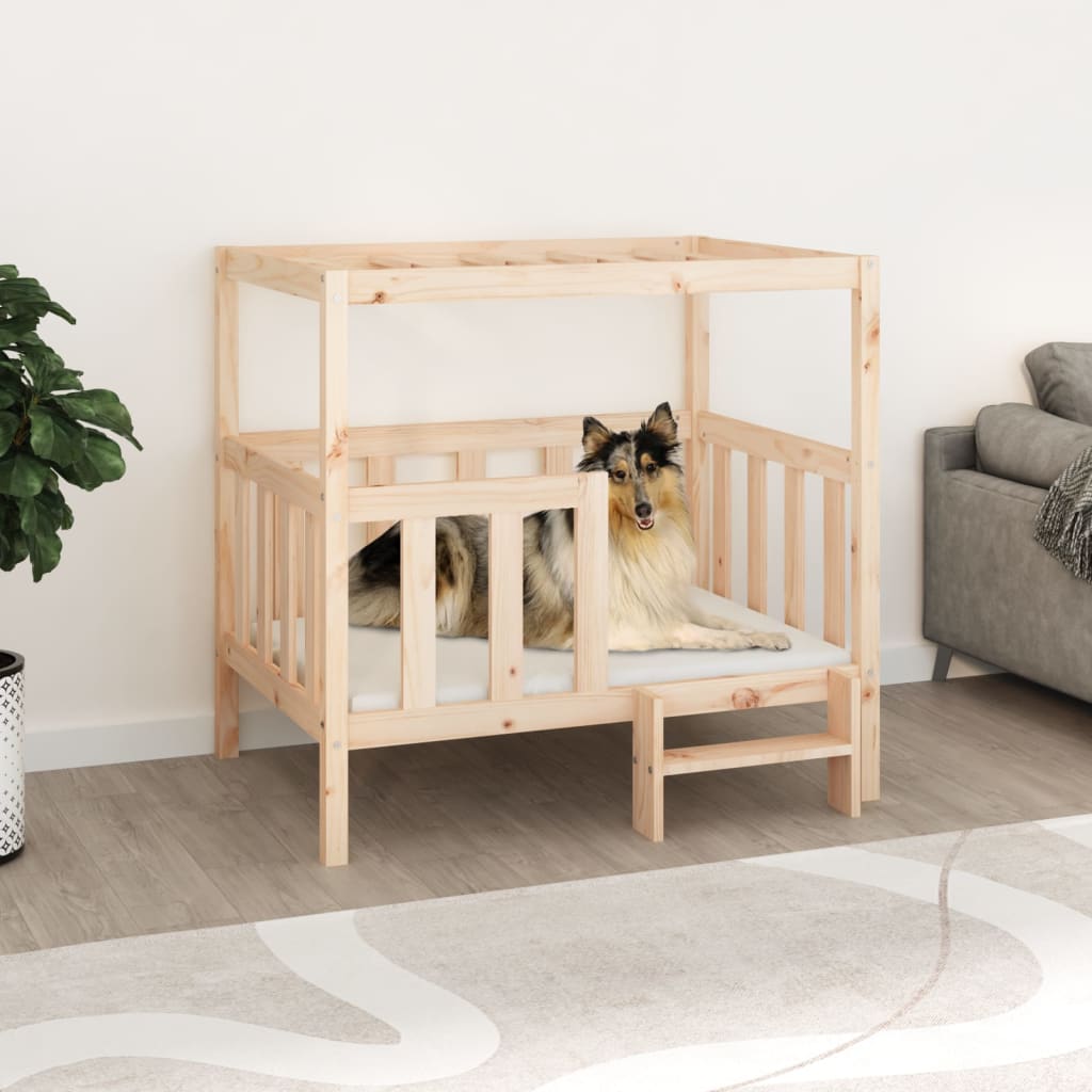 vidaXL Dog Bed 55.5x53.5x60 cm Solid Wood Pine vidaXL