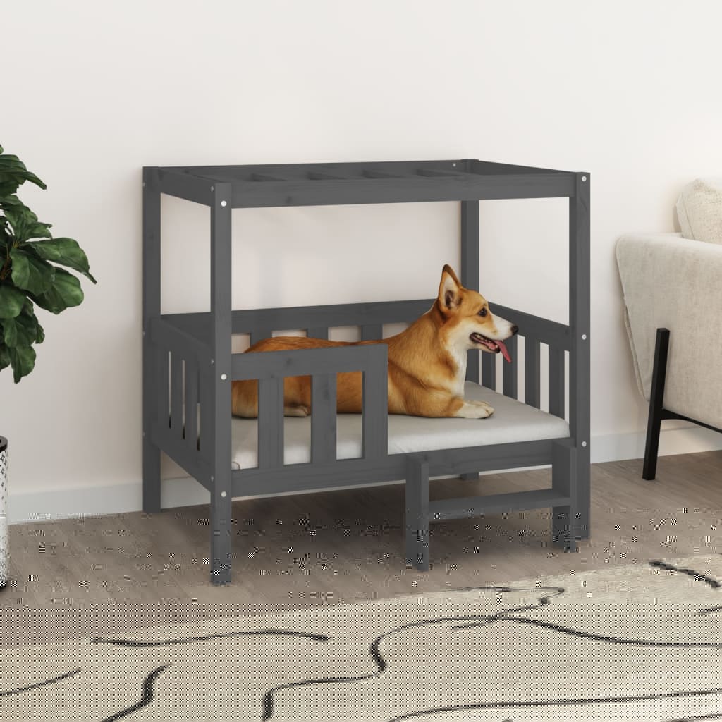 vidaXL Dog Bed 55.5x53.5x60 cm Solid Wood Pine vidaXL