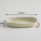 Doshim Tableware Serving Platter in Grey Ceramic, 22.5cm long and 16cm wide