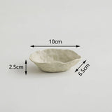 Nisu Home Doshim Tableware Small Bowl in White with Organic Shape and Textured Finish