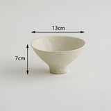 Natural Ceramic Doshim Tableware Bowl with a Unique Shape, 13cm in diameter and 7cm high