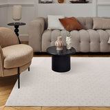 Stylish Dots Rug placed in a modern living room with comfortable furnishings