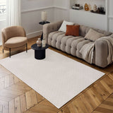 Dots Rug in a modern living room setting with a comfortable sofa and stylish decor